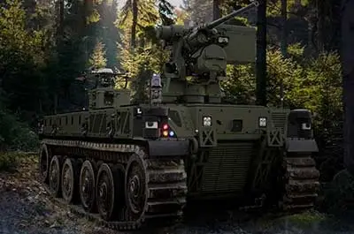 Oshkosh Defense robotic combat vehicle.